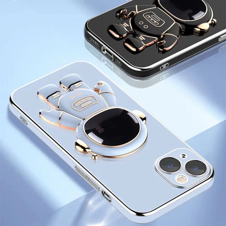 Lisslune | 6D Plating Astronaut Hidden Stand-case Cover For IPhone