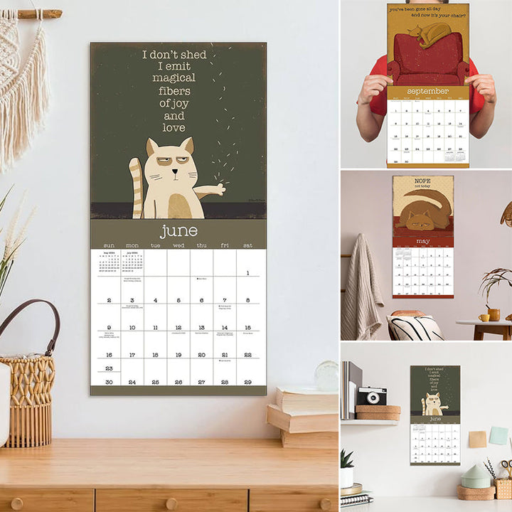 Lisslune | A Year of the Purring Cats 2024 Wall Calendar