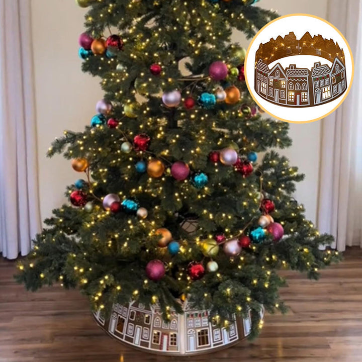 Lisslune | LED Gingerbread House Christmas Tree Collar Tree Skirt