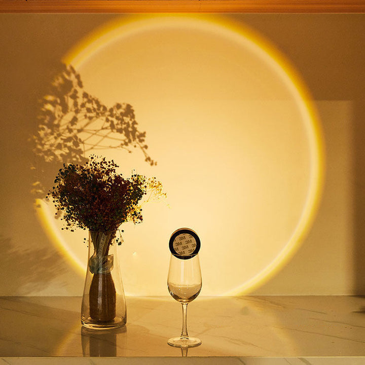 Lisslune | LED Lamps Wireless Wardrobe Kitchen Lights Under Furniture Battery Powered Sunset Night Light Wall Lamp Bedroom Decoration Closet