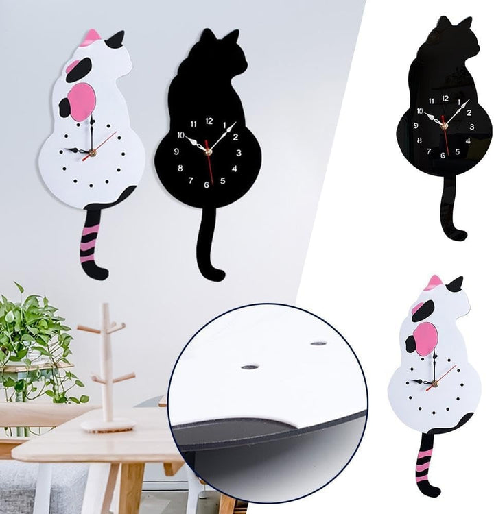 Lisslune | Creative Cute Cat Clock With A Movable Tail