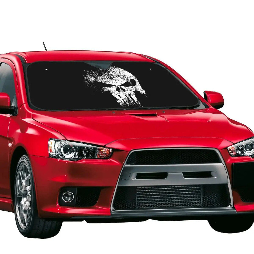 Lisslune | Punisher Skull Car Sunshade – Cute Car Windshield Protector 76x140cm