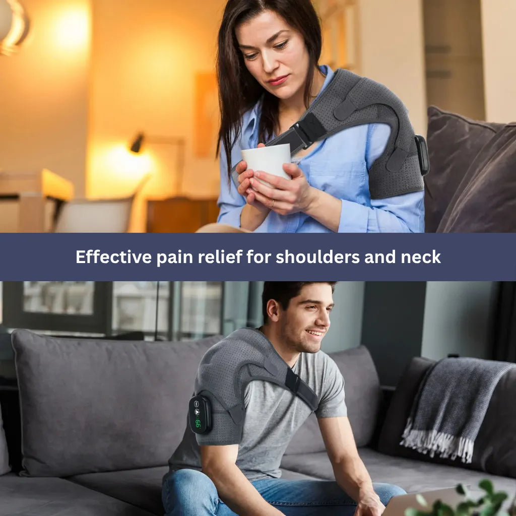 Lisslune | Shoulder Massage Device | Heat Therapy, Adjustable Intensity & Ideal for Muscle Relaxation