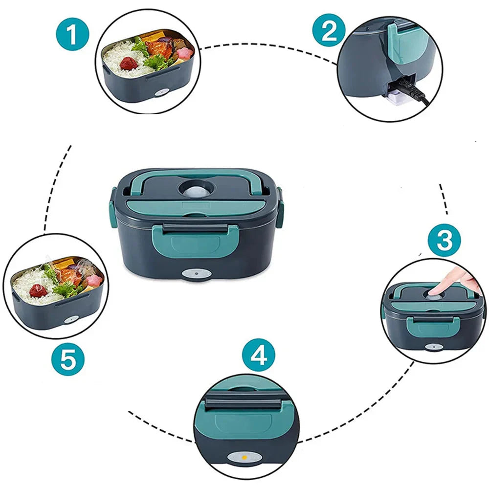 Lisslune | ThermoBox Electric Lunchbox – Warm food on the go or at home