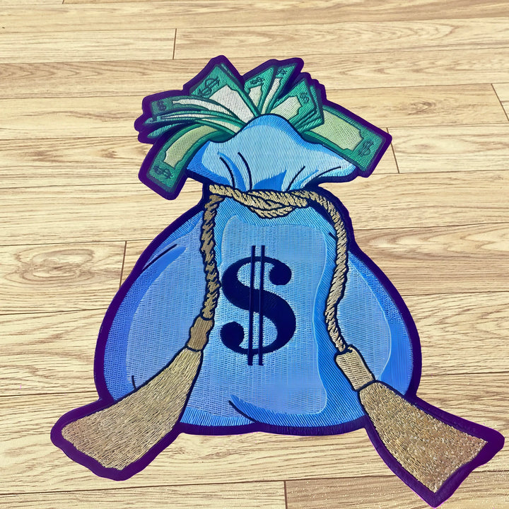 Rynx | Blue Wallet Soft Rug Flannel Rug Digital Printing Technology Housewarming Gift Customizable Non-Slip Decorative Mat