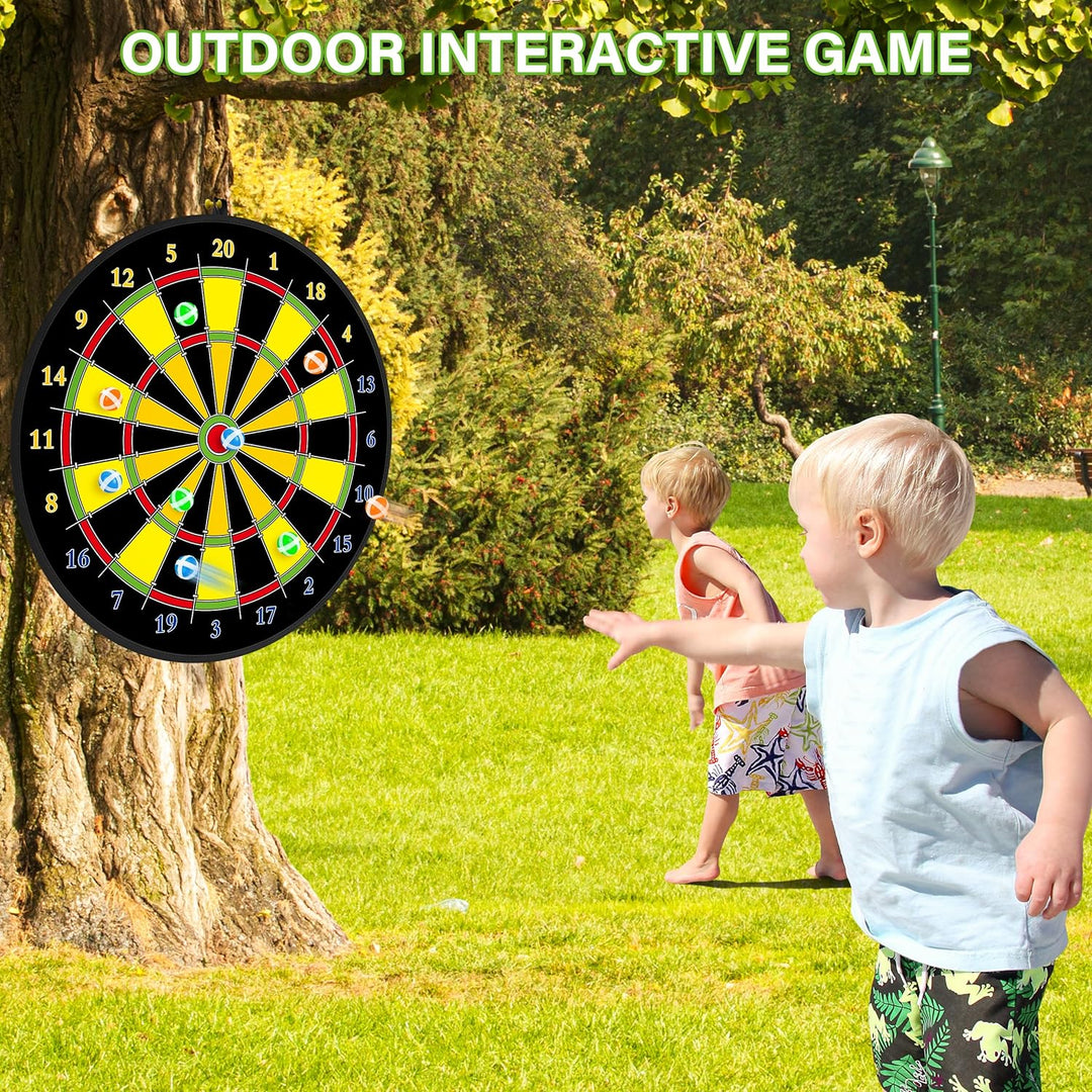 Lisslune | Large Double-Sided Dartboard for Kids – Play, Learn and Relax