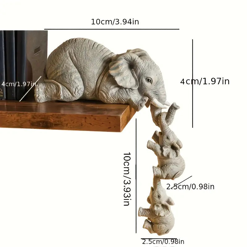Lisslune | Eleva Decorative Elephants Family Figurines – Set of 3 Interior Decoration