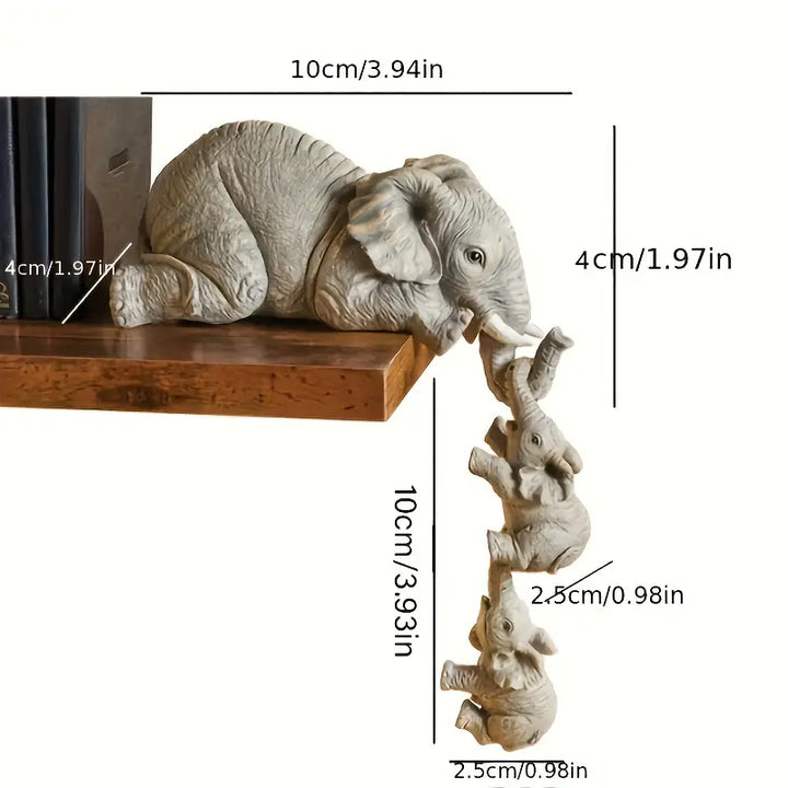 Lisslune | Eleva Decorative Elephants Family Figurines – Set of 3 Interior Decoration