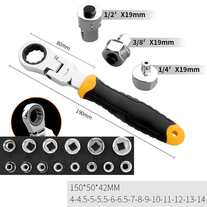 Lisslune | Flex-Head Angle Impact Wrench, for Repair, DIY & More