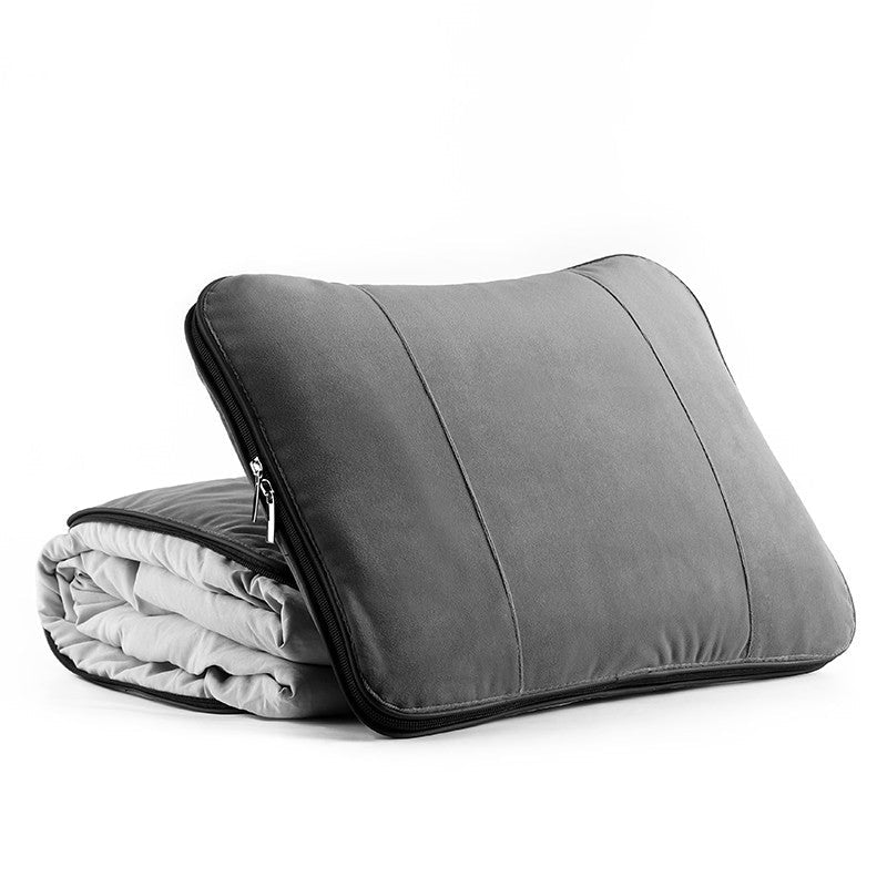 Lisslune | 2-in-1 Lumbar Support Pillow with Blanket, for Car, Office, Library, Airplane