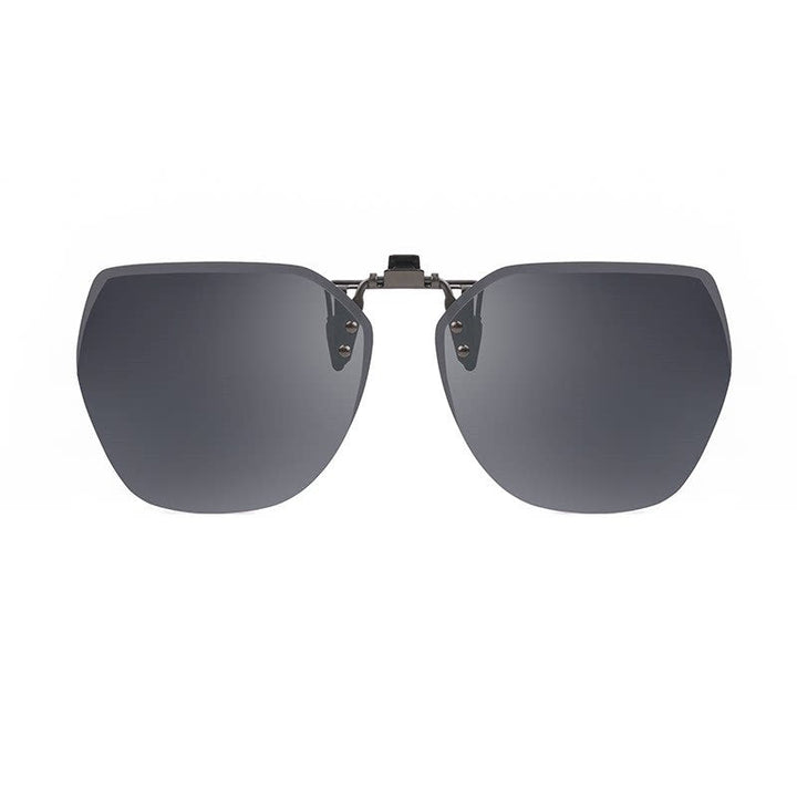 Lisslune | Clip-on Rimless Polarized Sunglasses, with Anti-glare and Flip-Up Design, for Outdoor/Driving