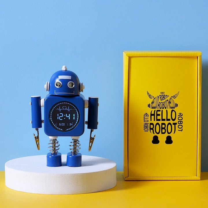 Lisslune | Robot Alarm Clock, Easy-to-Read Digital Display, Pleasant Sounds & Temperature