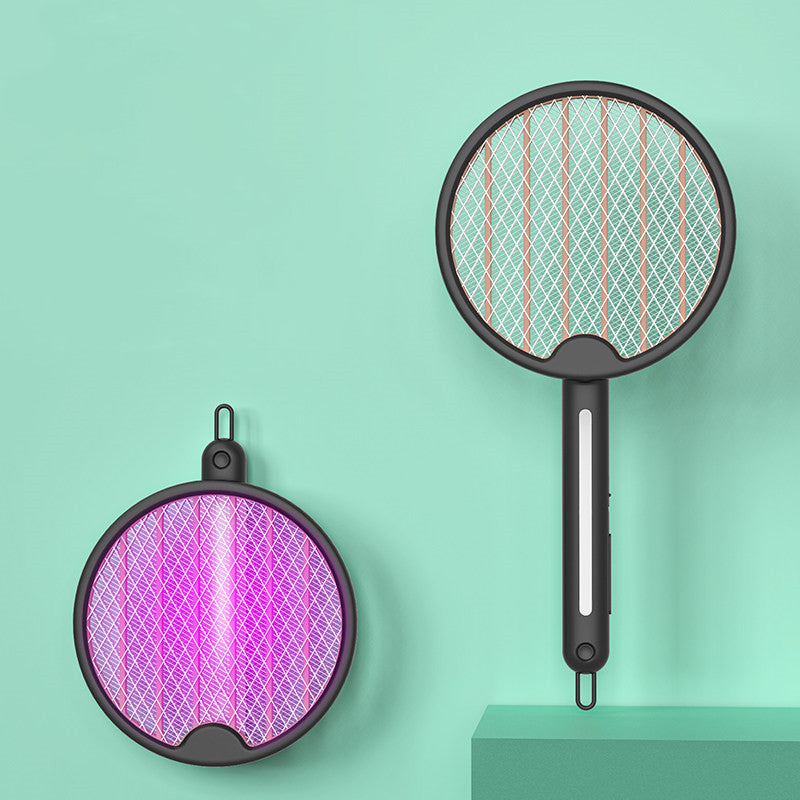Lisslune | Foldable Rechargeable Electric Fly Swatter with UV Light, for Mosquito, Fly, Gnat, Wasp