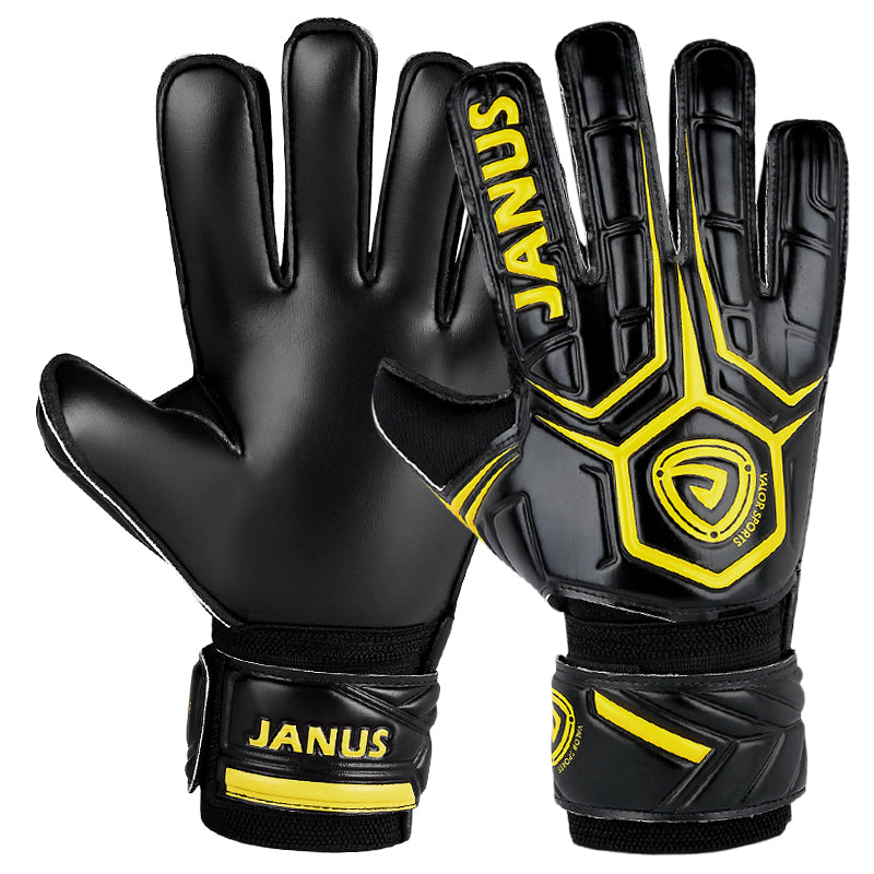 Lisslune | Goalkeeper Gloves with Finger Support, Anti-Slip Palm and Soft PU Hand Back, for Men & Women, Youth & Adult