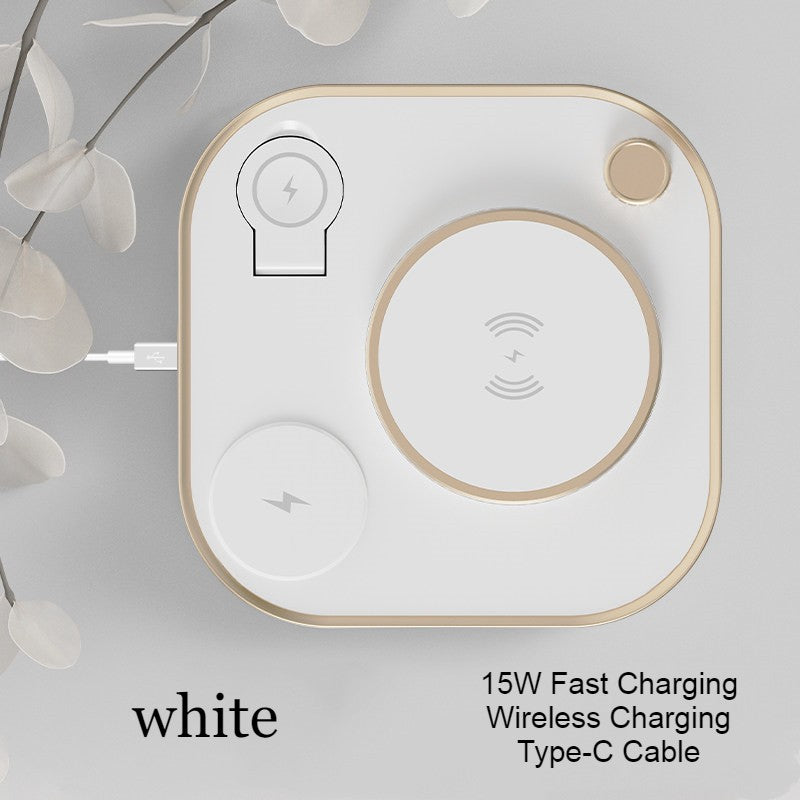 Lisslune | 5-in-1 Desktop Lamp with 3 Wireless Charging Modules & Adjustable Light, for Home & Office