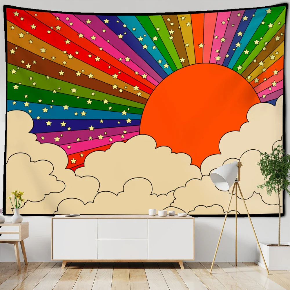Lisslune | Retro Sunrise Tapestry
