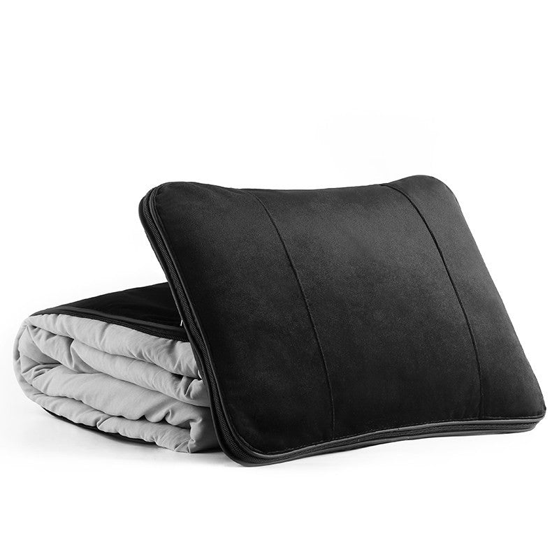 Lisslune | 2-in-1 Lumbar Support Pillow with Blanket, for Car, Office, Library, Airplane