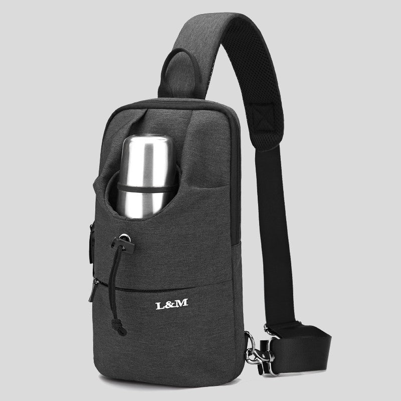 Lisslune | Portable Waterproof Sling Bag with Cup Holder, for Travel, Biking, Gym & More