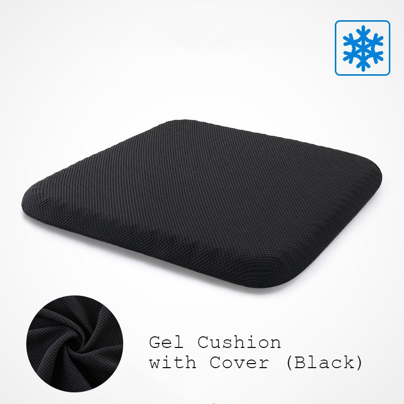 Lisslune | Portable Cooling Gel Seat Cushion, with Non-Slip Cover, for Car, Office Chair, Wheelchair & More