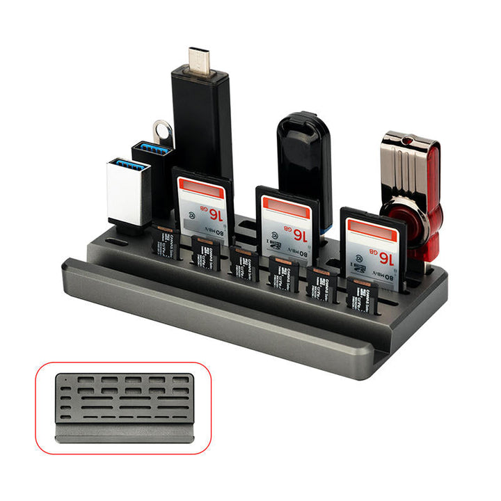Lisslune | Desktop U Disk SD Card TF Card Reader Storage Rack