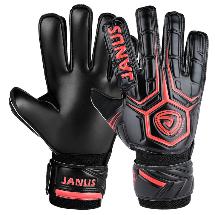 Lisslune | Goalkeeper Gloves with Finger Support, Anti-Slip Palm and Soft PU Hand Back, for Men & Women, Youth & Adult