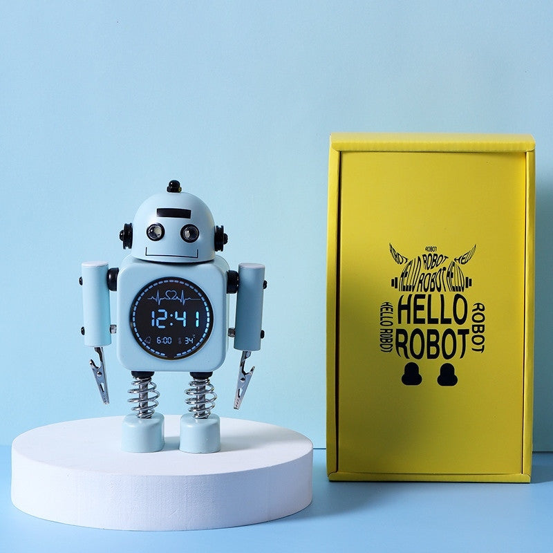 Lisslune | Robot Alarm Clock, Easy-to-Read Digital Display, Pleasant Sounds & Temperature