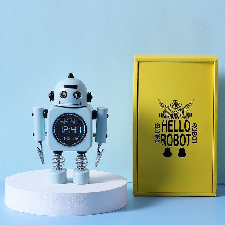 Lisslune | Robot Alarm Clock, Easy-to-Read Digital Display, Pleasant Sounds & Temperature