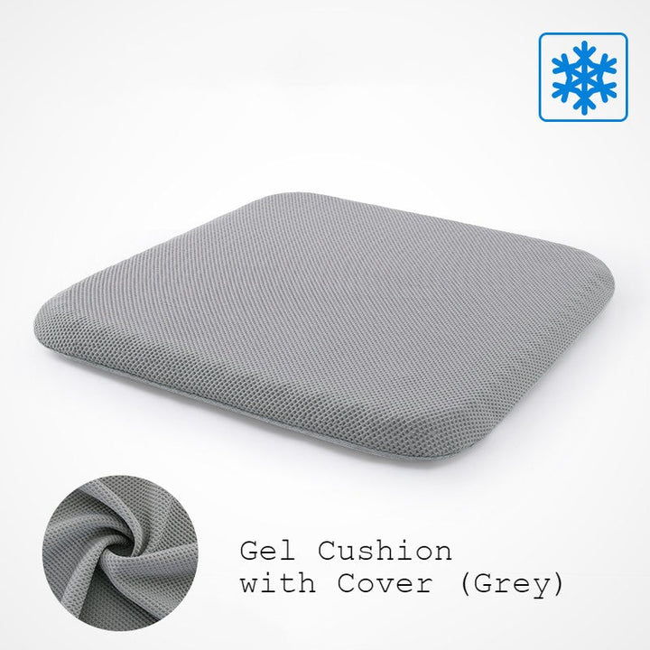 Lisslune | Portable Cooling Gel Seat Cushion, with Non-Slip Cover, for Car, Office Chair, Wheelchair & More