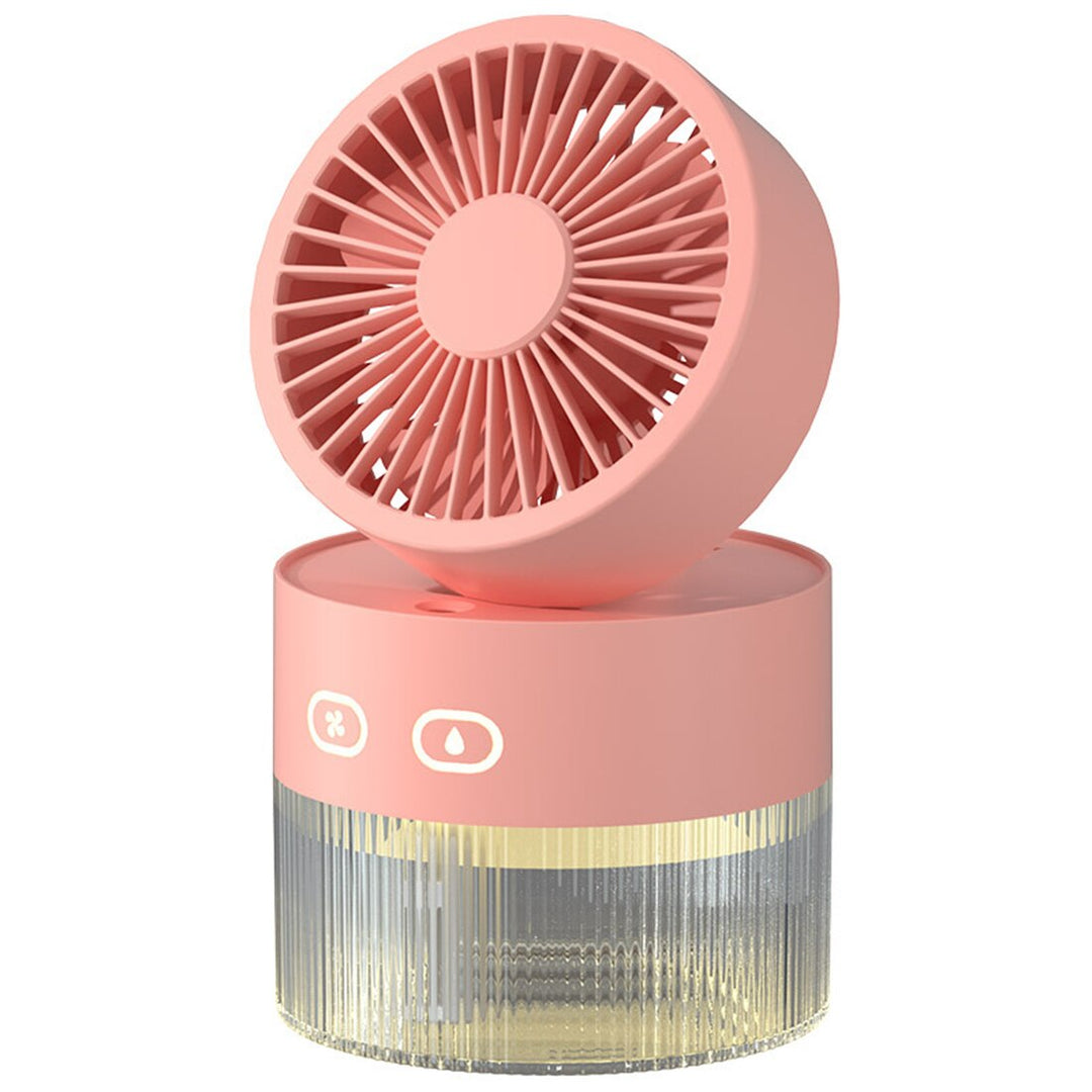 Lisslune | Mini Foldable USB Warm Light Spray Fan