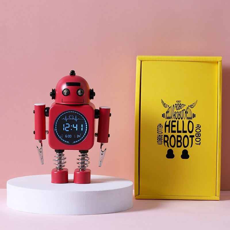 Lisslune | Robot Alarm Clock, Easy-to-Read Digital Display, Pleasant Sounds & Temperature