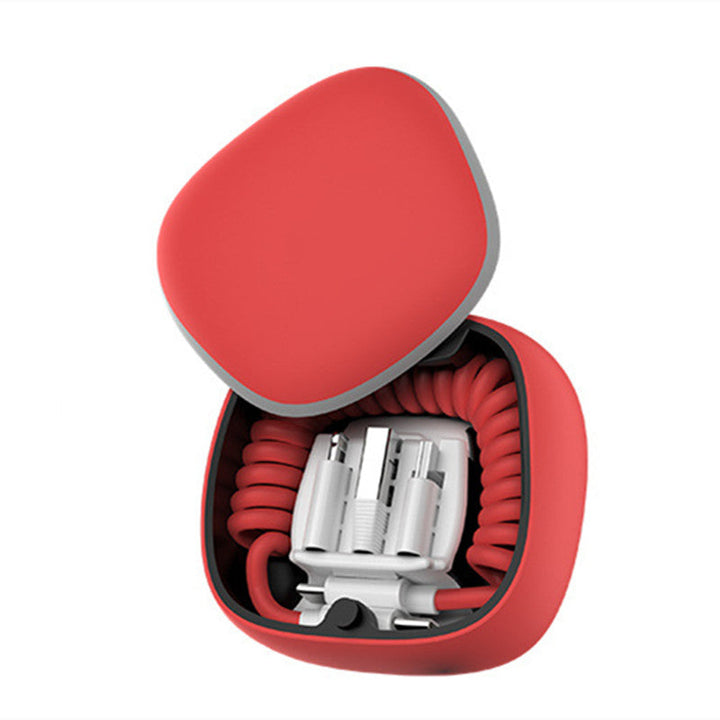 Lisslune | All-in-one spring cable power bank Type-c Android lightning storage box Emergency mini power bank