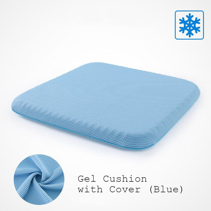 Lisslune | Portable Cooling Gel Seat Cushion, with Non-Slip Cover, for Car, Office Chair, Wheelchair & More
