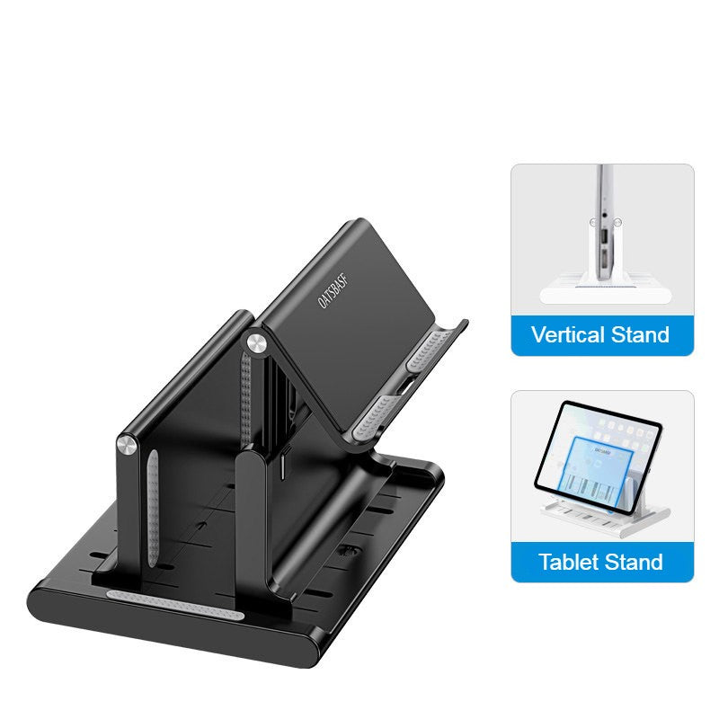 Lisslune | Vertical Laptop Stand, with Extra Phone/Tablet Holder, for Home & Office