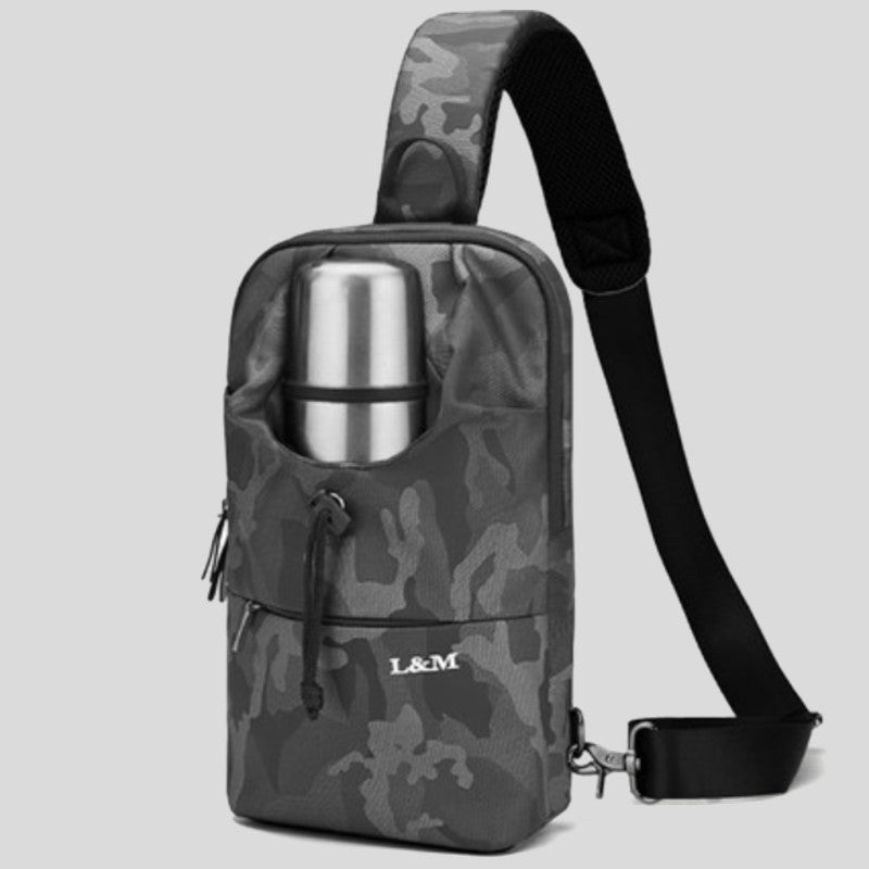 Lisslune | Portable Waterproof Sling Bag with Cup Holder, for Travel, Biking, Gym & More