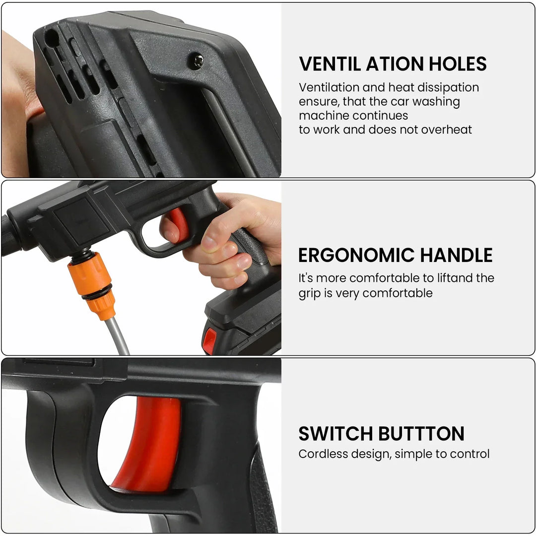 Lisslune | Cordless High Pressure Washer – Portable Jet Cleaner with Lithium Battery & Adjustable Nozzle