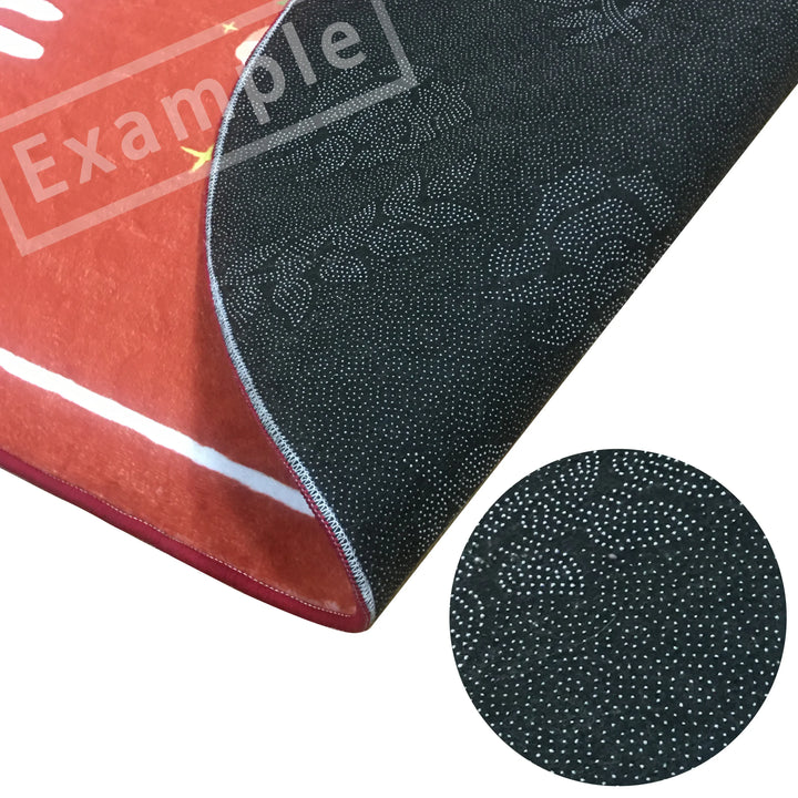 Rynx | Blue Wallet Soft Rug Flannel Rug Digital Printing Technology Housewarming Gift Customizable Non-Slip Decorative Mat