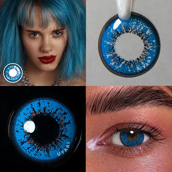 Rynx | 1Pair Halloween Lenses Colored Contact Lenses for Eyes Anime Lenses Cosplay Lenses Blue Lenses Purple Lenses Big Eyes Lens