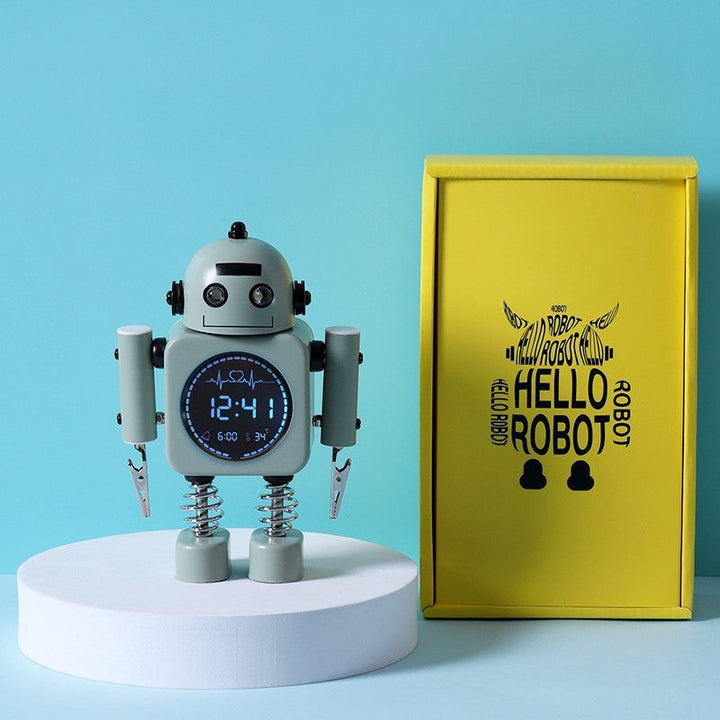 Lisslune | Robot Alarm Clock, Easy-to-Read Digital Display, Pleasant Sounds & Temperature