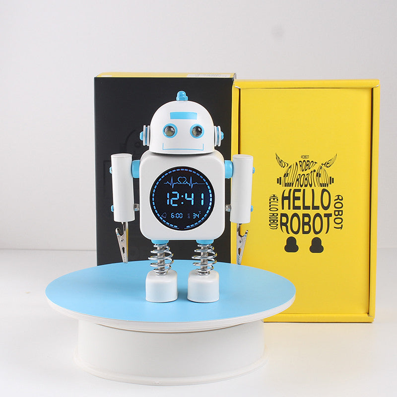 Lisslune | Robot Alarm Clock, Easy-to-Read Digital Display, Pleasant Sounds & Temperature