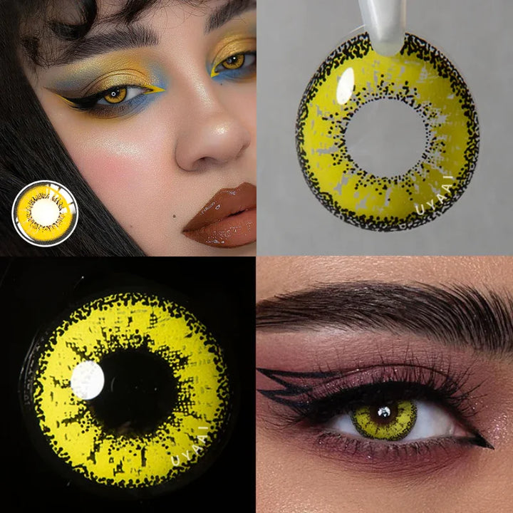 Rynx | 1Pair Halloween Lenses Colored Contact Lenses for Eyes Anime Lenses Cosplay Lenses Blue Lenses Purple Lenses Big Eyes Lens