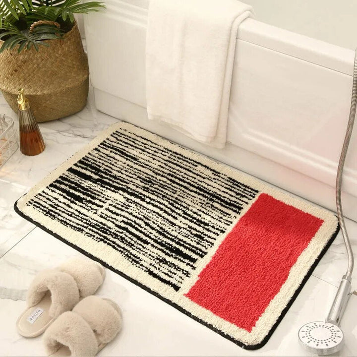 Lisslune | GeoSoft - Non-slip modern abstract bath mat