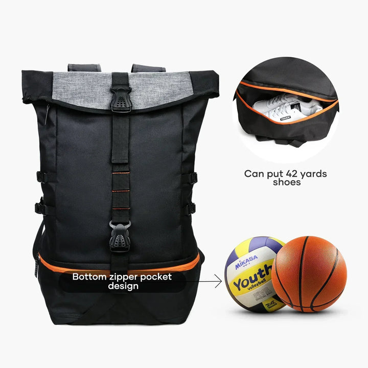 Lisslune | SportGear Backpack with Ball Compartment and Shoe Compartment – 35L Softback