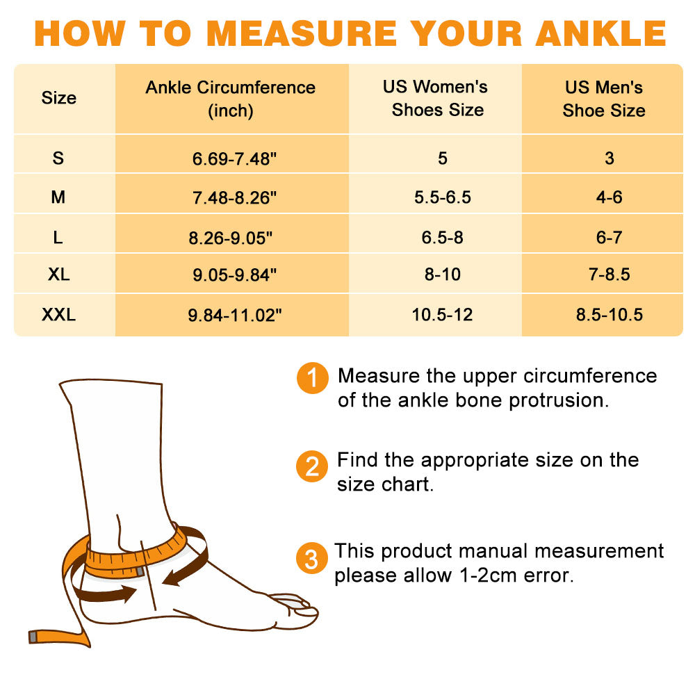 Lisslune | Adjustable Ankle Compression Sleeve Ankle Brace Care 2-Pack
