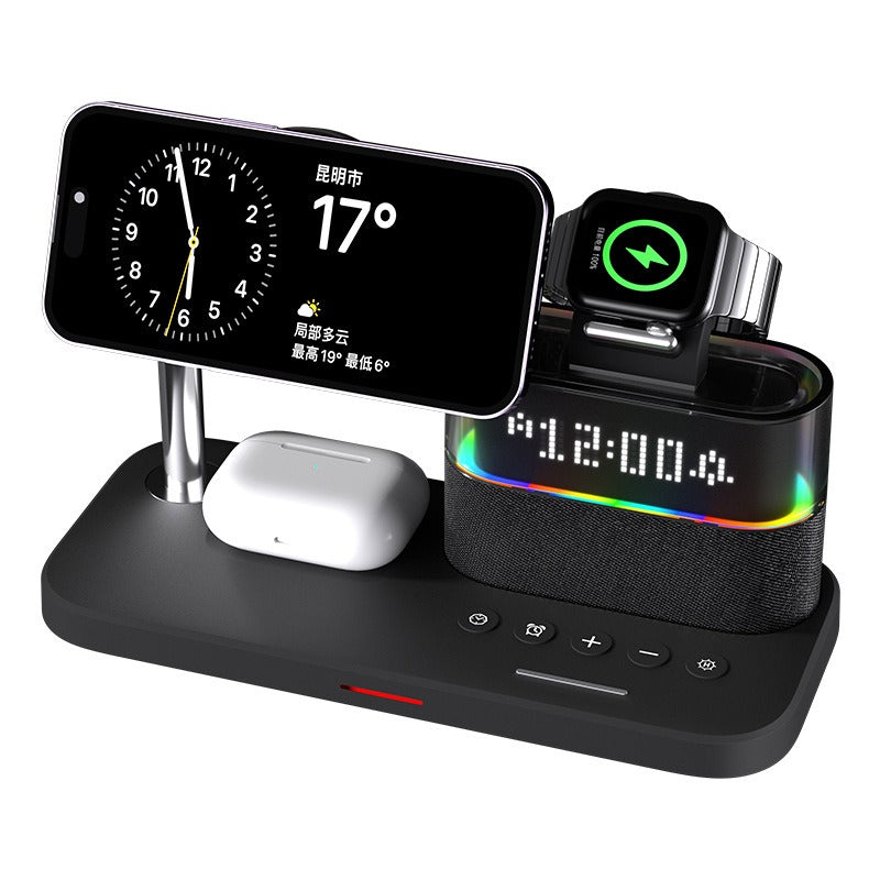 Lisslune | Magnetic wireless charging clock, sleek charging, time measurement, and comfort in one