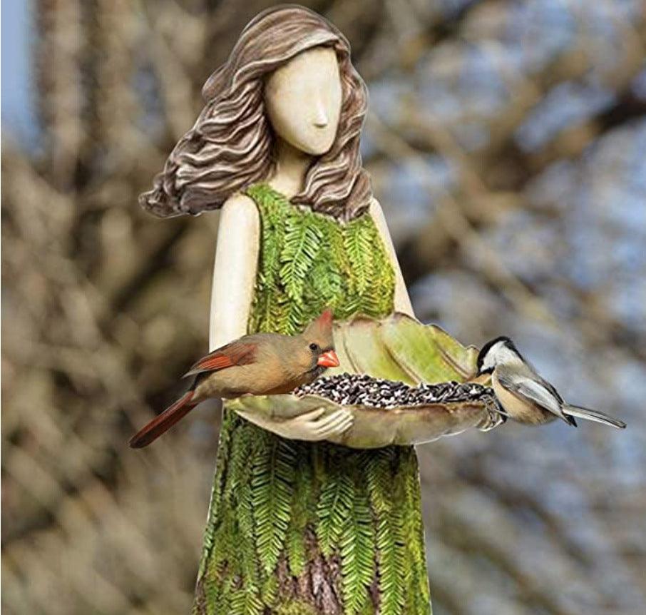 Lisslune | Funny Angel Girl Bird Feeder Ornament: Enrich Your Garden Sanctuary