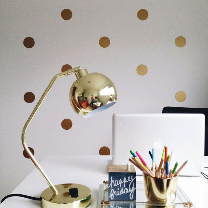 Lisslune | Golden Magic Dot Wall Tattoos: Chic Home Decor for Children and Interior Styling
