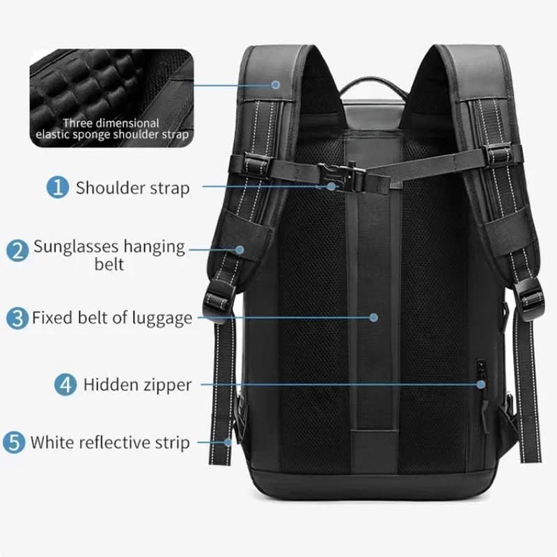 Lisslune | Compressible travel backpack with laptop compartment