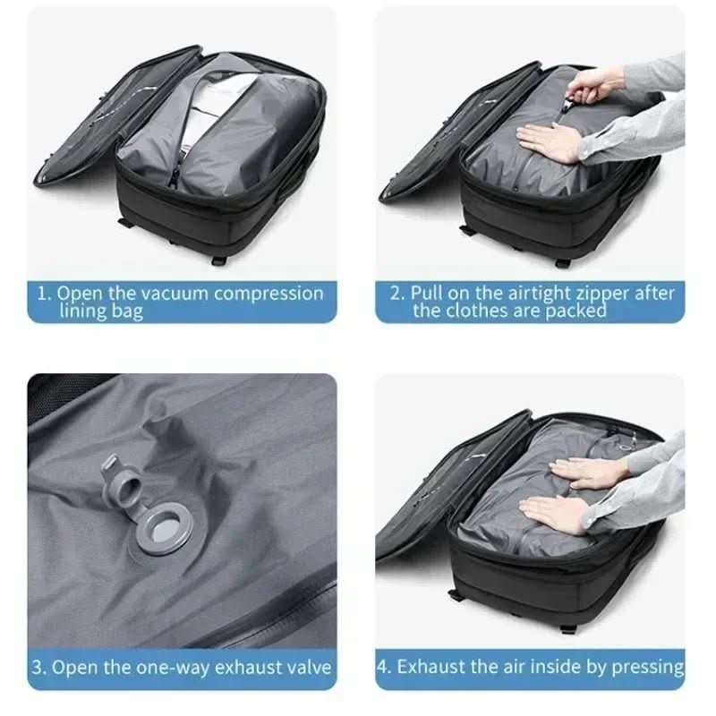 Lisslune | Compressible travel backpack with laptop compartment