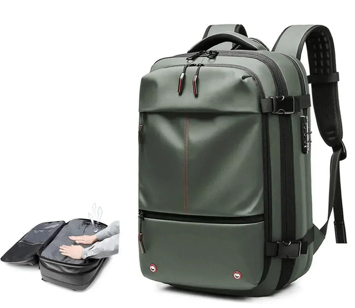 Lisslune | Compressible travel backpack with laptop compartment