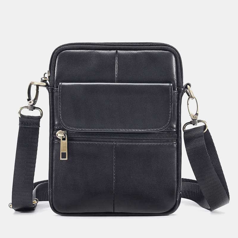 Lisslune | Men’s Small Genuine Leather Shoulder Bag – Compact Crossbody with Adjustable Strap